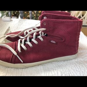 Marroon hightop vans